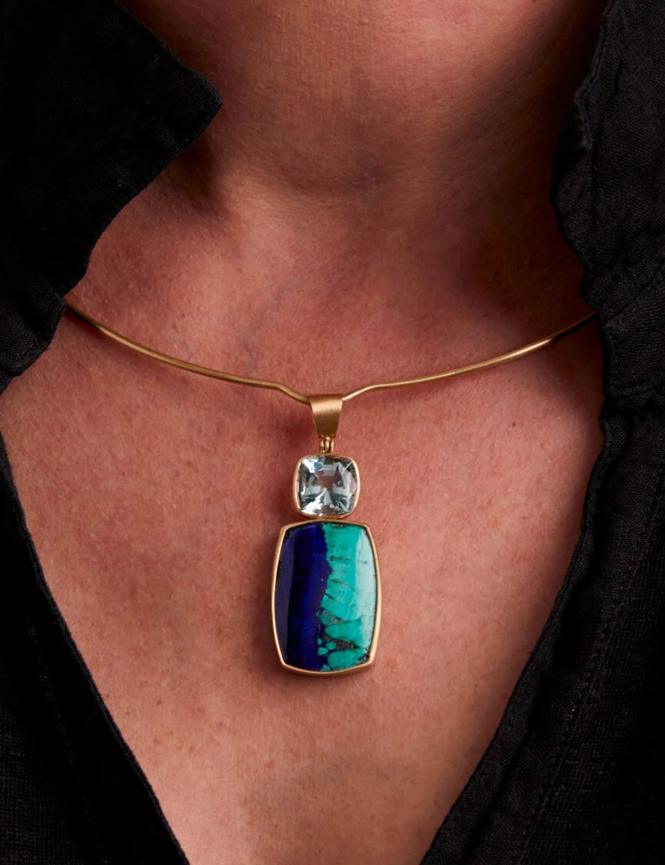 Daria de Koning Green/Blue Pendant - Vermillion