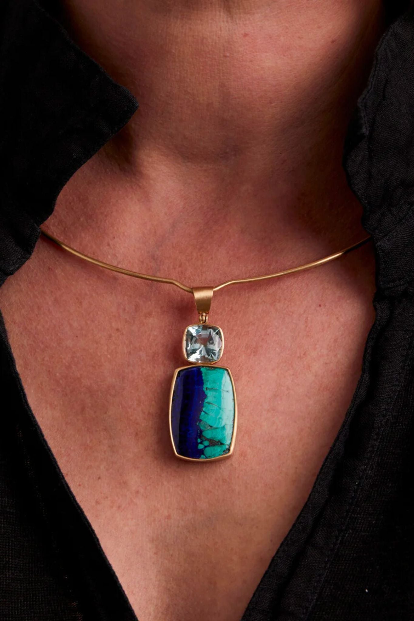 Daria de Koning Green/Blue Pendant - Vermillion