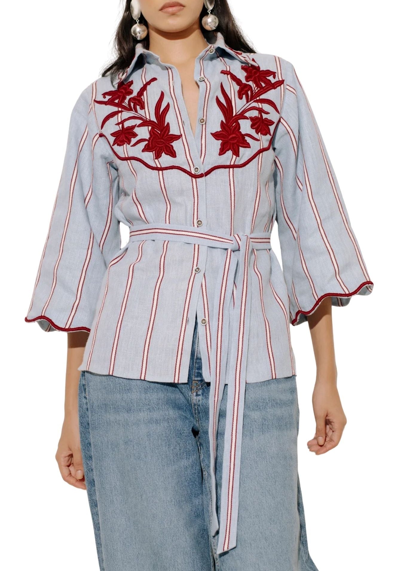 De Castro Delirio Blouse - Vermillion
