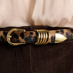 Dehanche Hollyhock Animal Gold - Vermillion