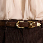 Dehanche Hollyhock Suede Gold - Vermillion