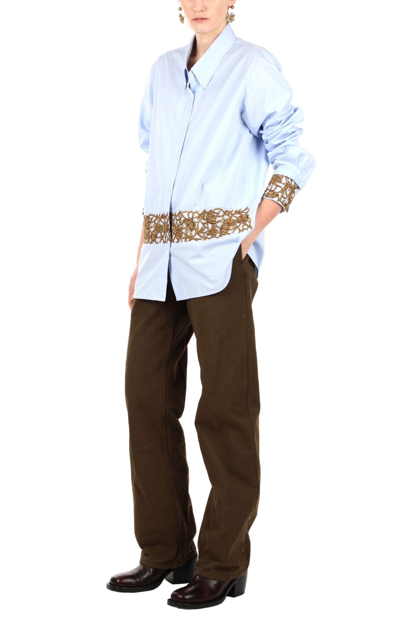 Dries Van Noten Cheers Bis Emb W.W. Shirt - Vermillion