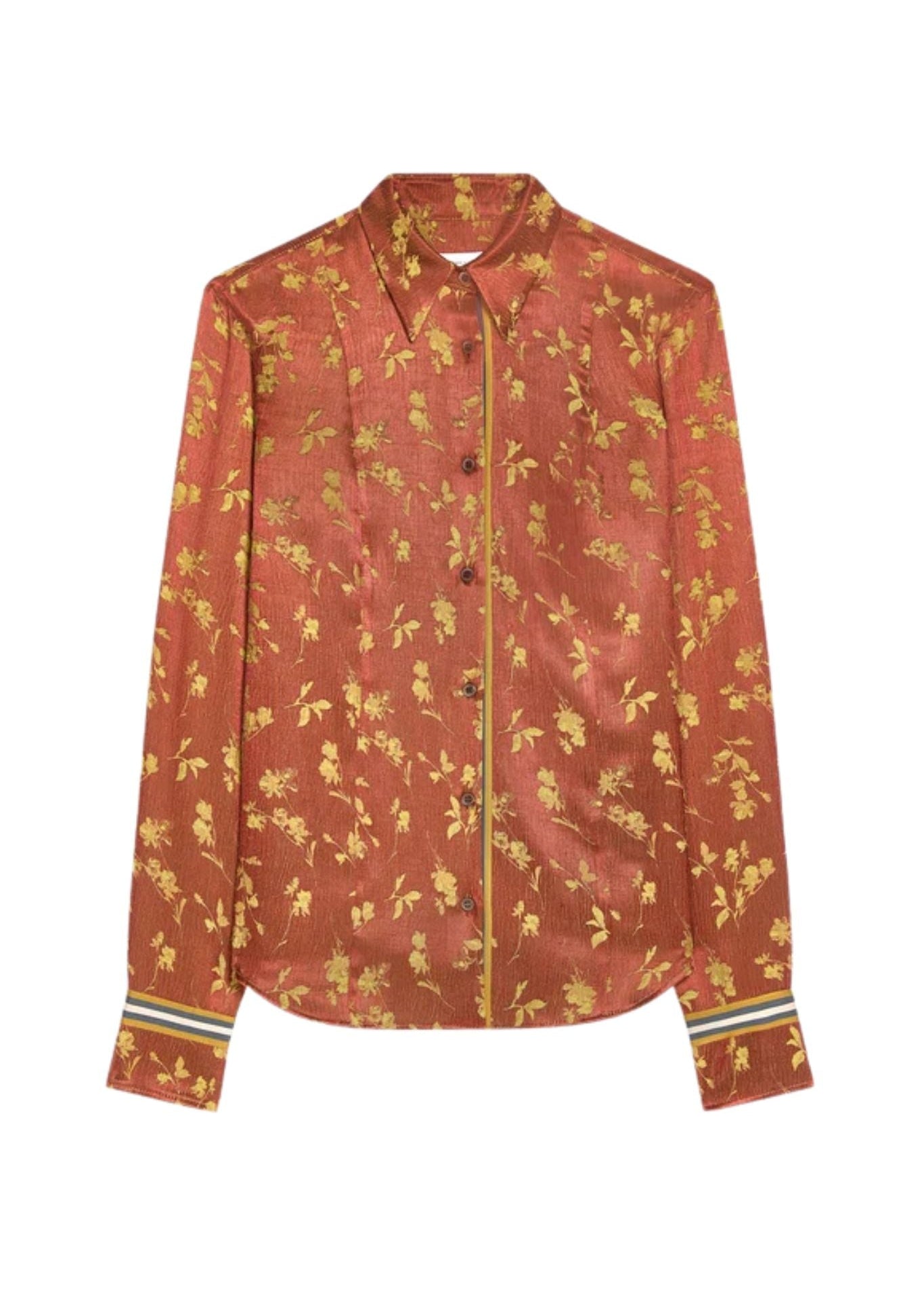 Dries Van Noten Chloris Tape W.W. Shirt - Vermillion