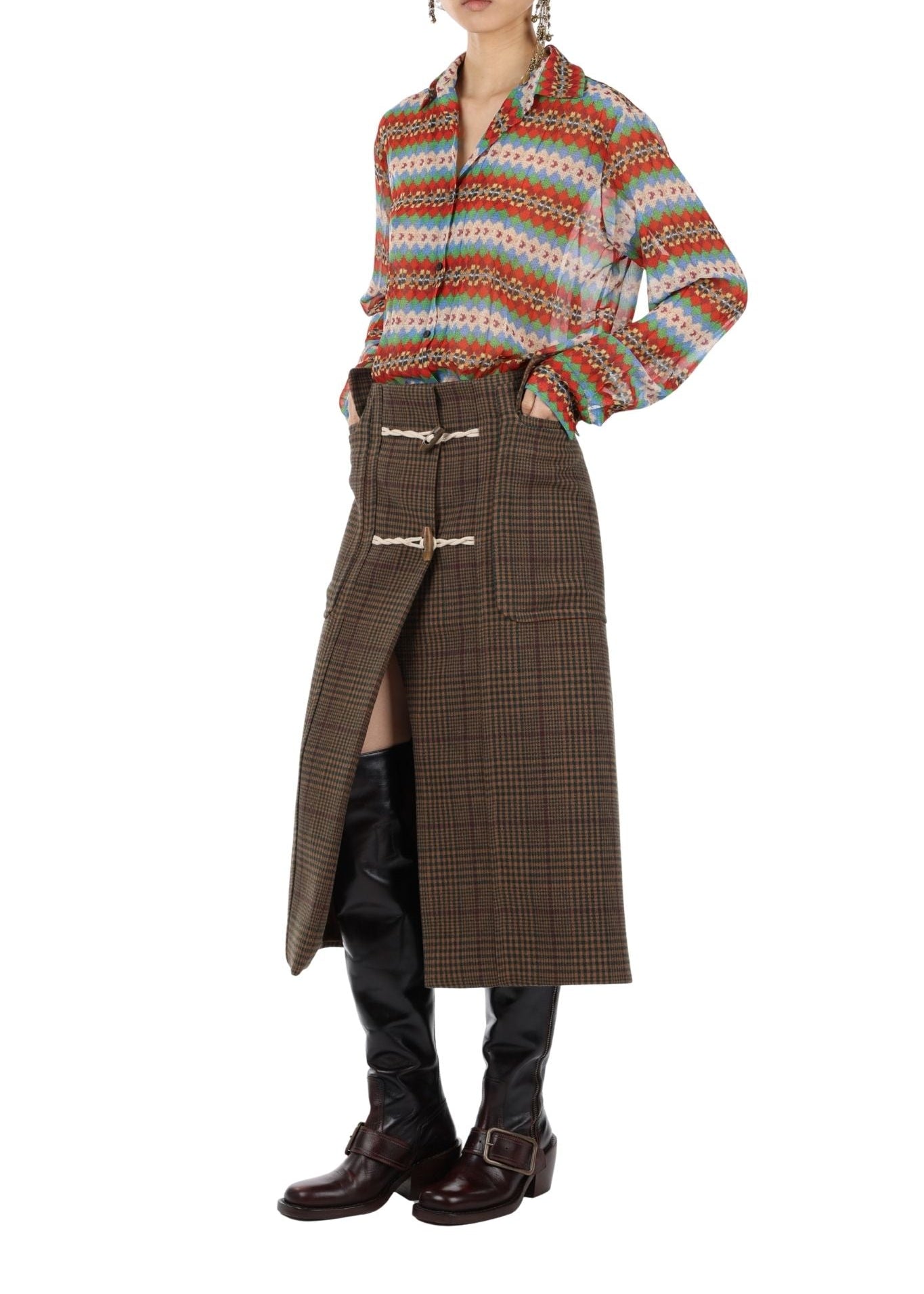 Dries Van Noten Clavelly Pleats W.W. Shirt - Vermillion