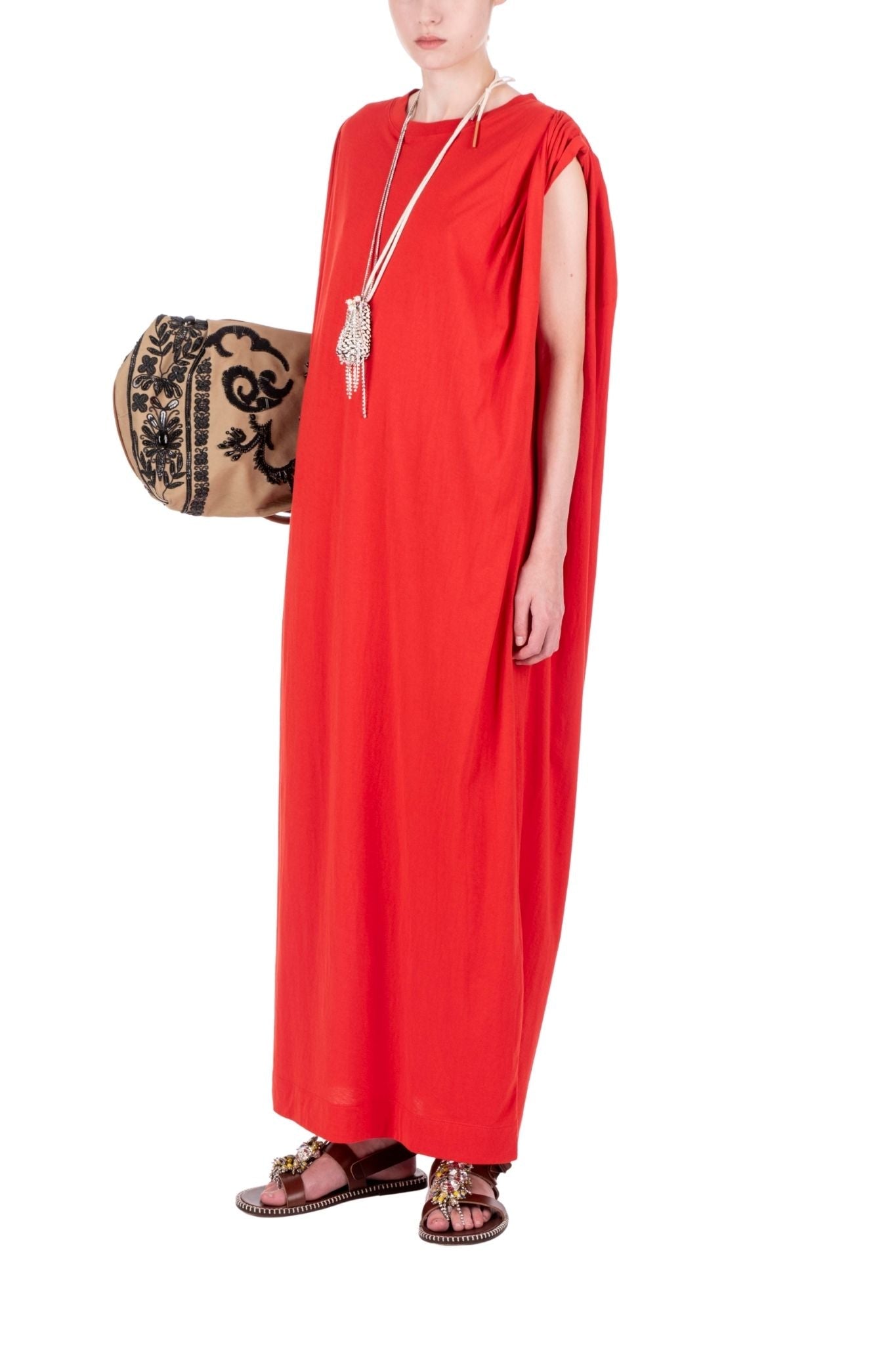 Dries Van Noten Hutty Long Dress - Vermillion