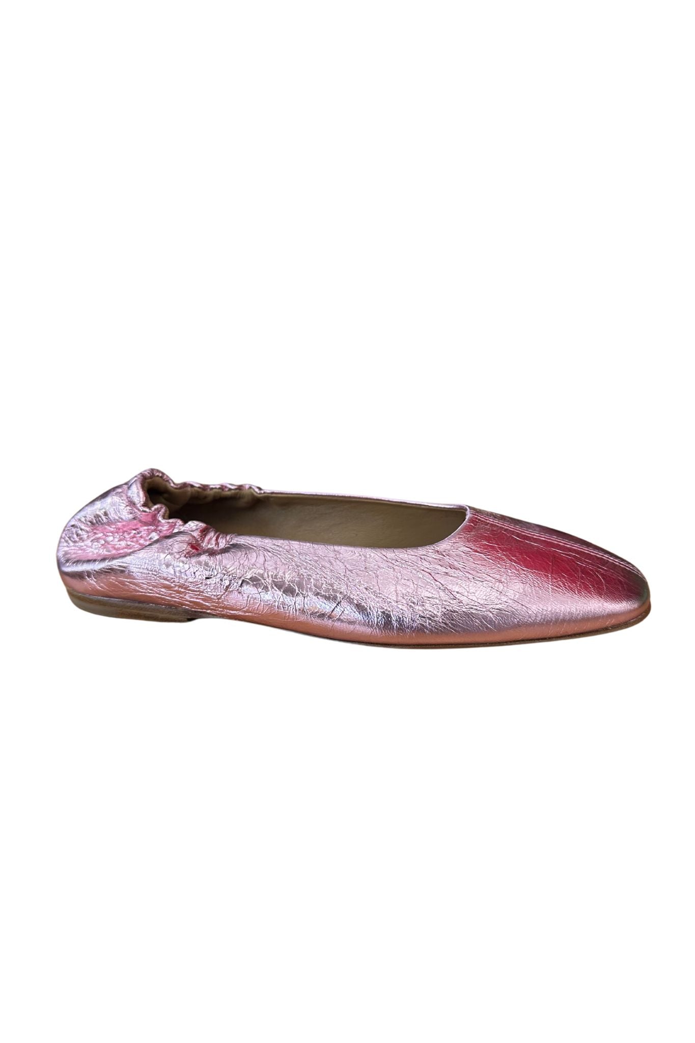 Dries Van Noten Metallic Flat - Vermillion