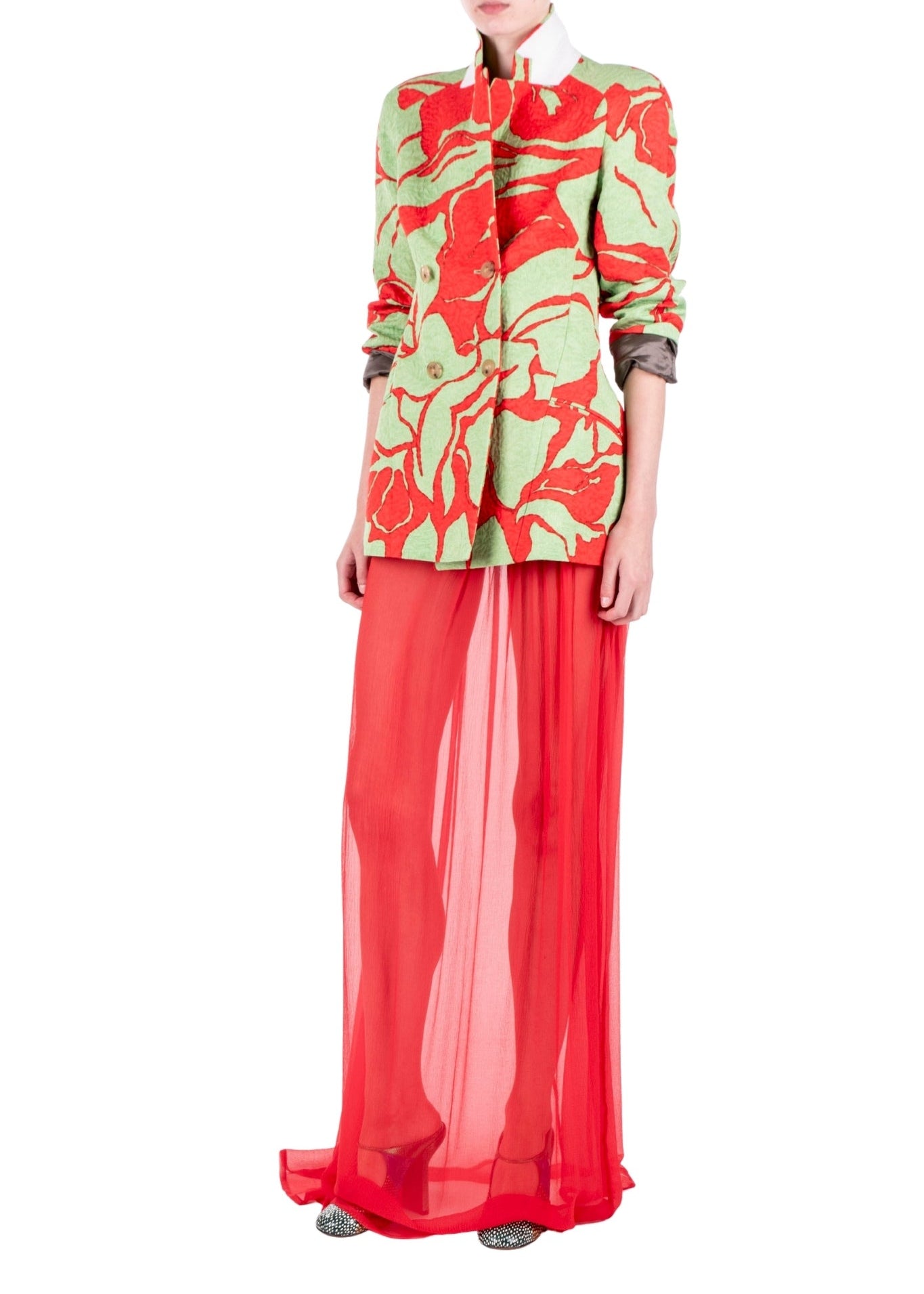 Dries Van Noten Scarlett Long Skirt - Vermillion