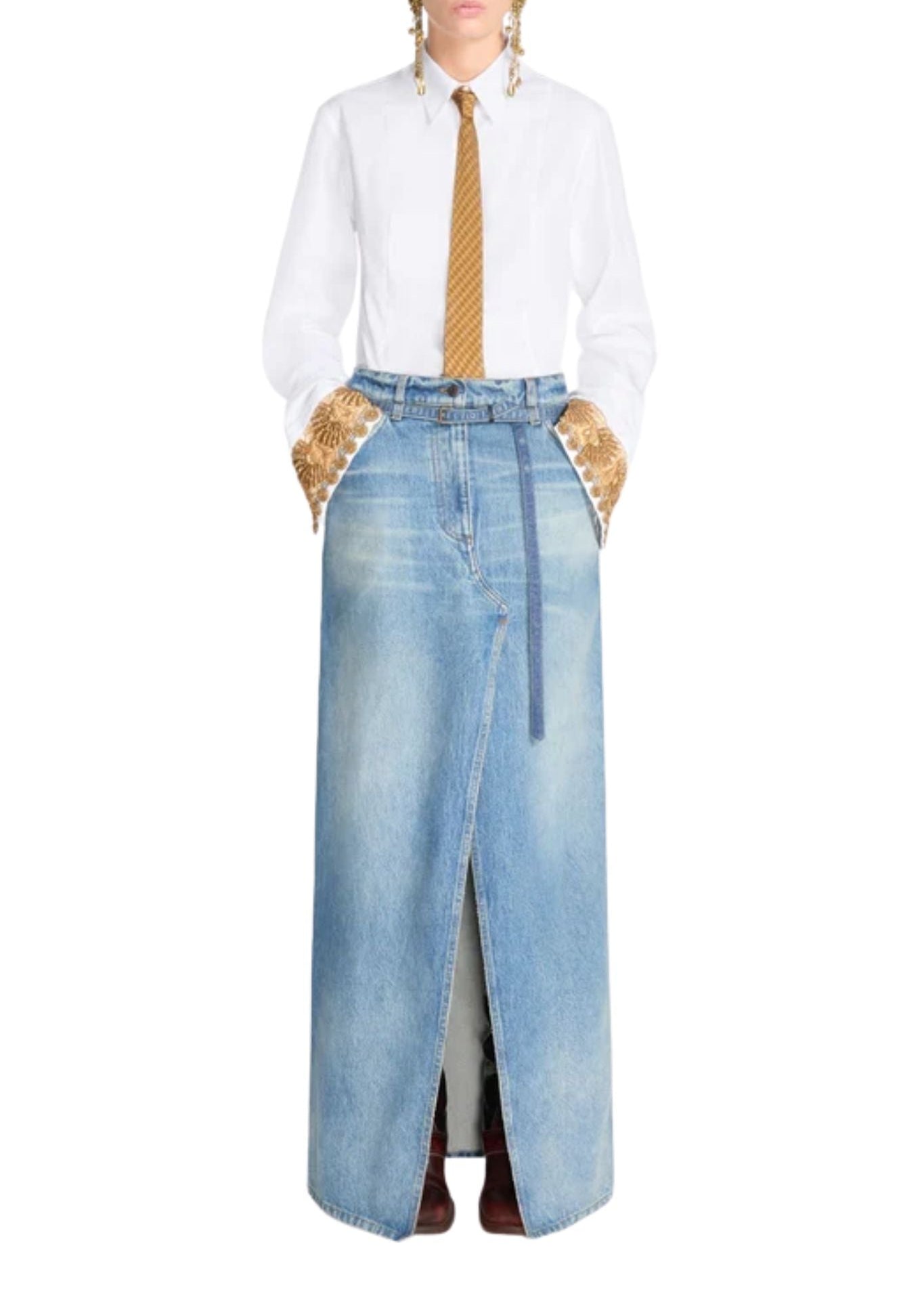Dries Van Noten Silvannaz Den W.W. Skirt - Vermillion