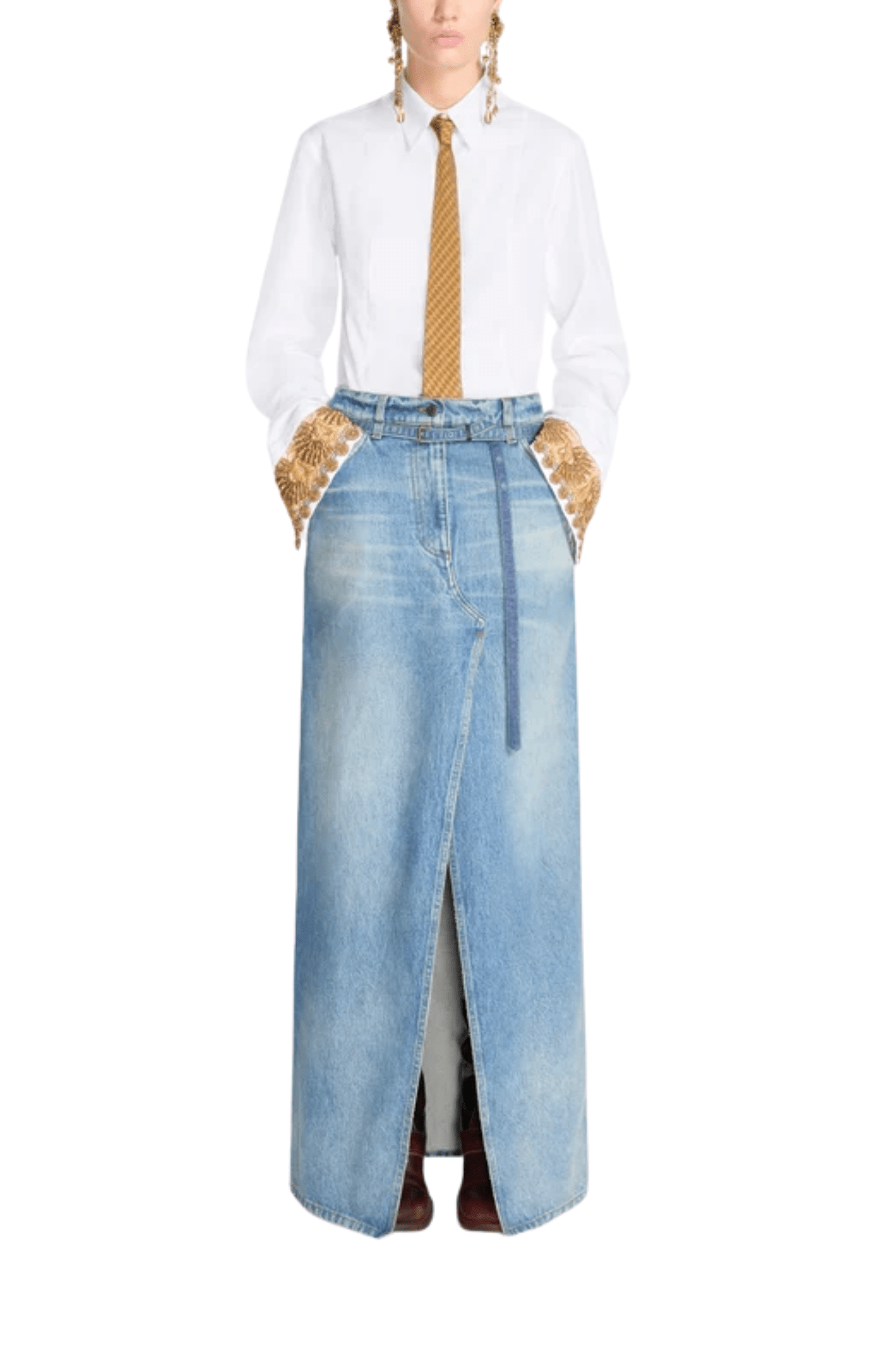 Dries Van Noten Tie 100 W. W. Tie - Vermillion