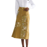 Erdem Embellished Cotton Poplin Long Sleeve Shirt - Vermillion