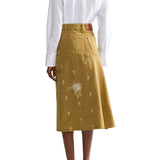 Erdem Embellished Cotton Poplin Long Sleeve Shirt - Vermillion