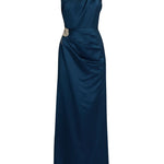 Erdem Embroidered Heavy Satin Sleeveless Pencil Gown - Vermillion