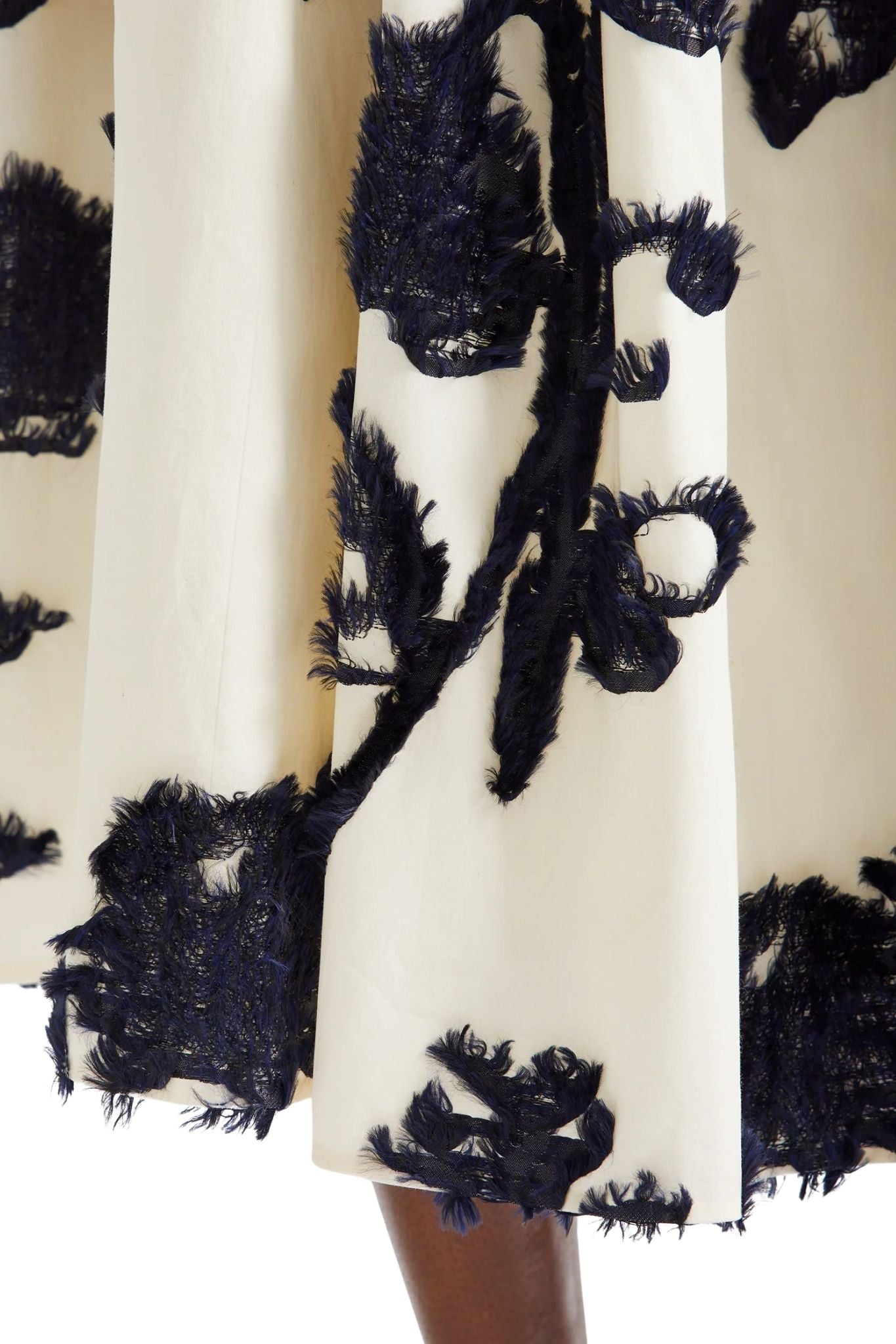Erdem Fil Coupe Polin Midi Full Skirt - Vermillion
