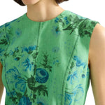 Erdem Floral Print Linen Pencil Midi Dress - Vermillion