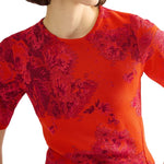 Erdem French Fray Short Sleeve Knit Top - Vermillion