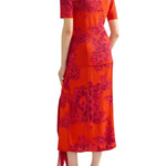 Erdem French Fray Short Sleeve Knit Top - Vermillion