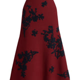 Erdem Jacquard Midi Knit Skirt - Vermillion
