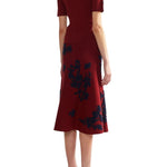 Erdem Jacquard Short Sleeve Knit Top - Vermillion