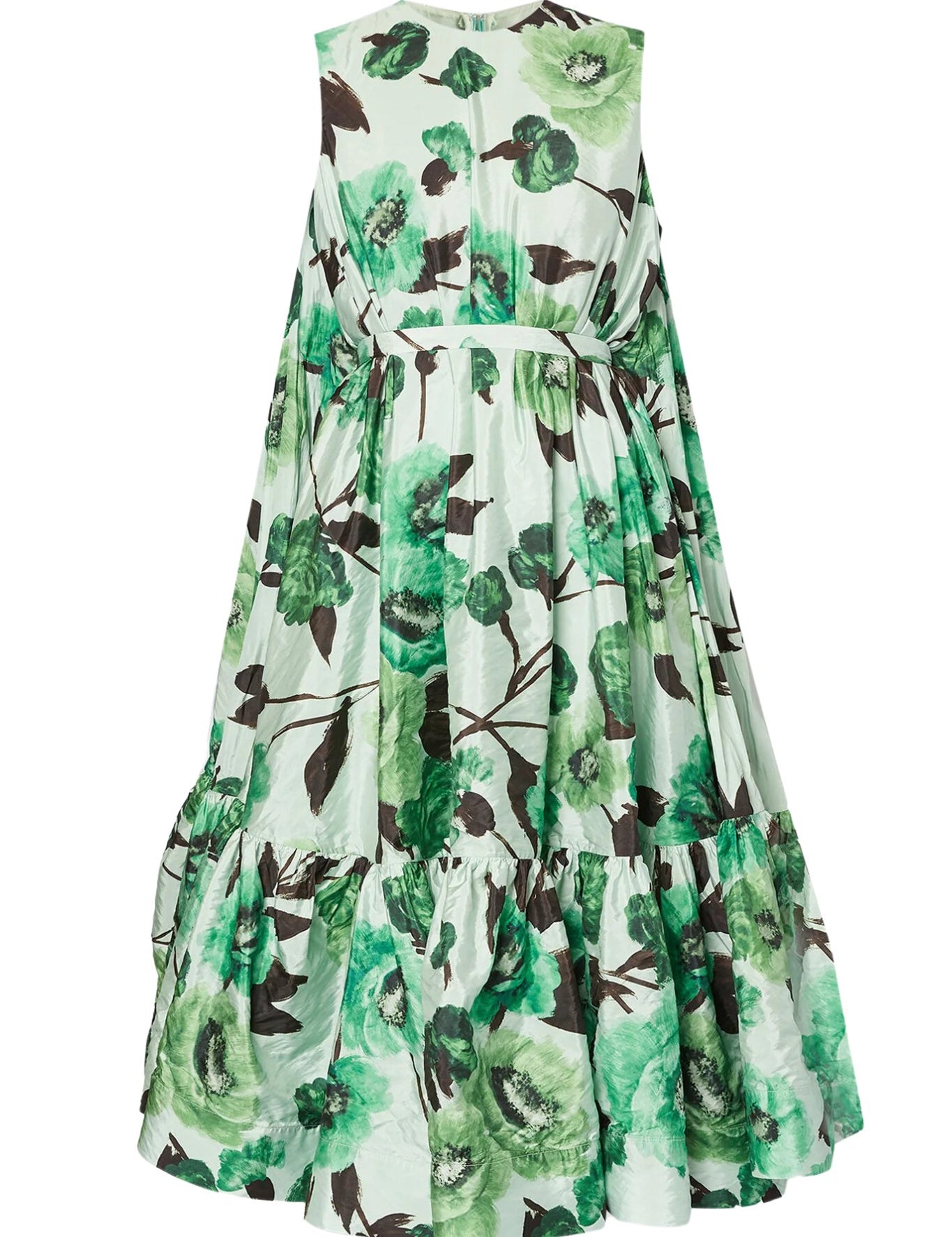 Erdem Midi Dress with Cape - Vermillion