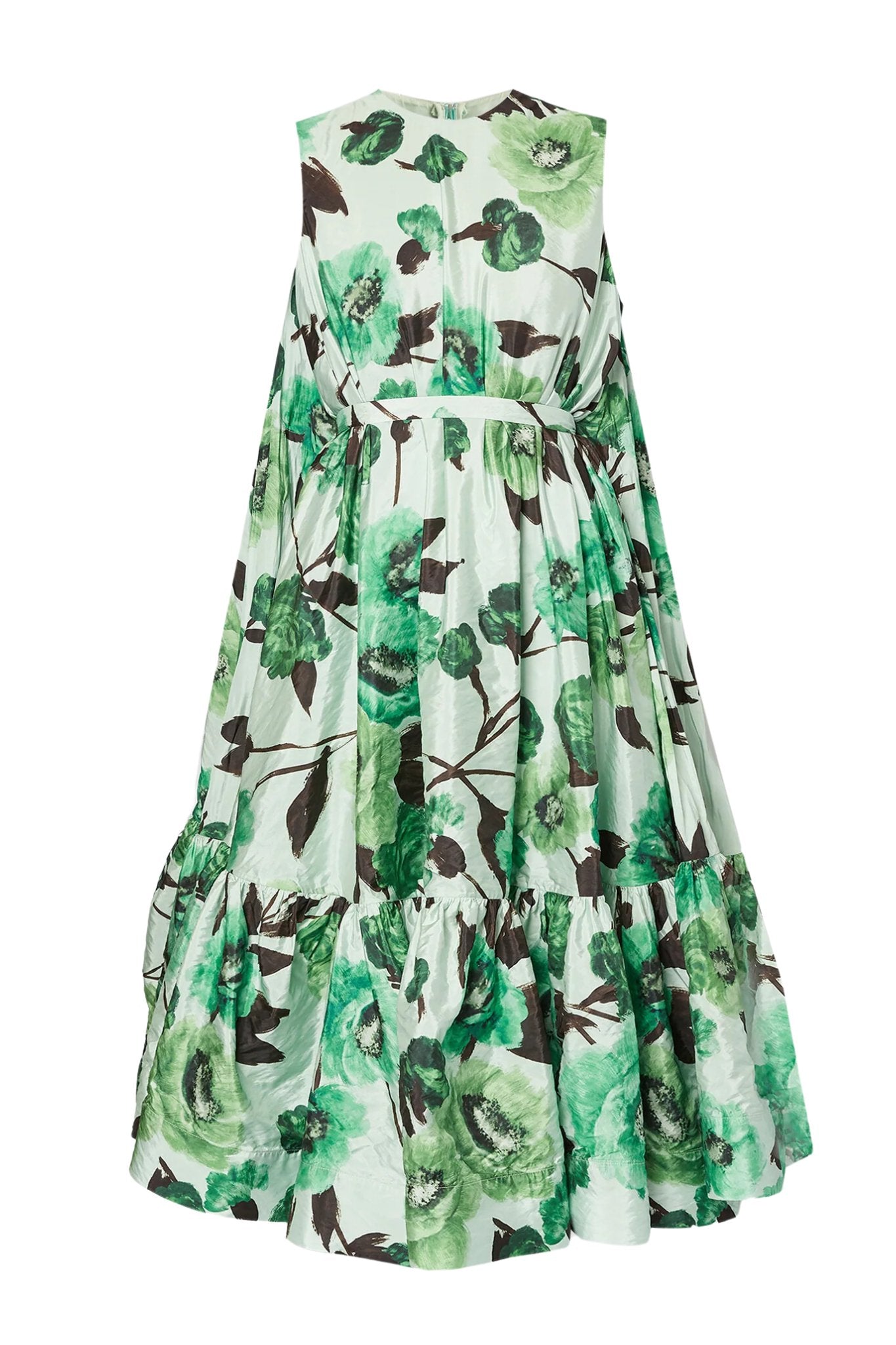 Erdem Midi Dress with Cape - Vermillion