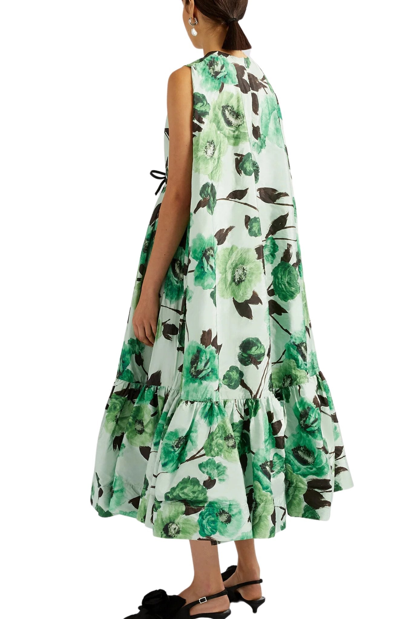 Erdem Midi Dress with Cape - Vermillion