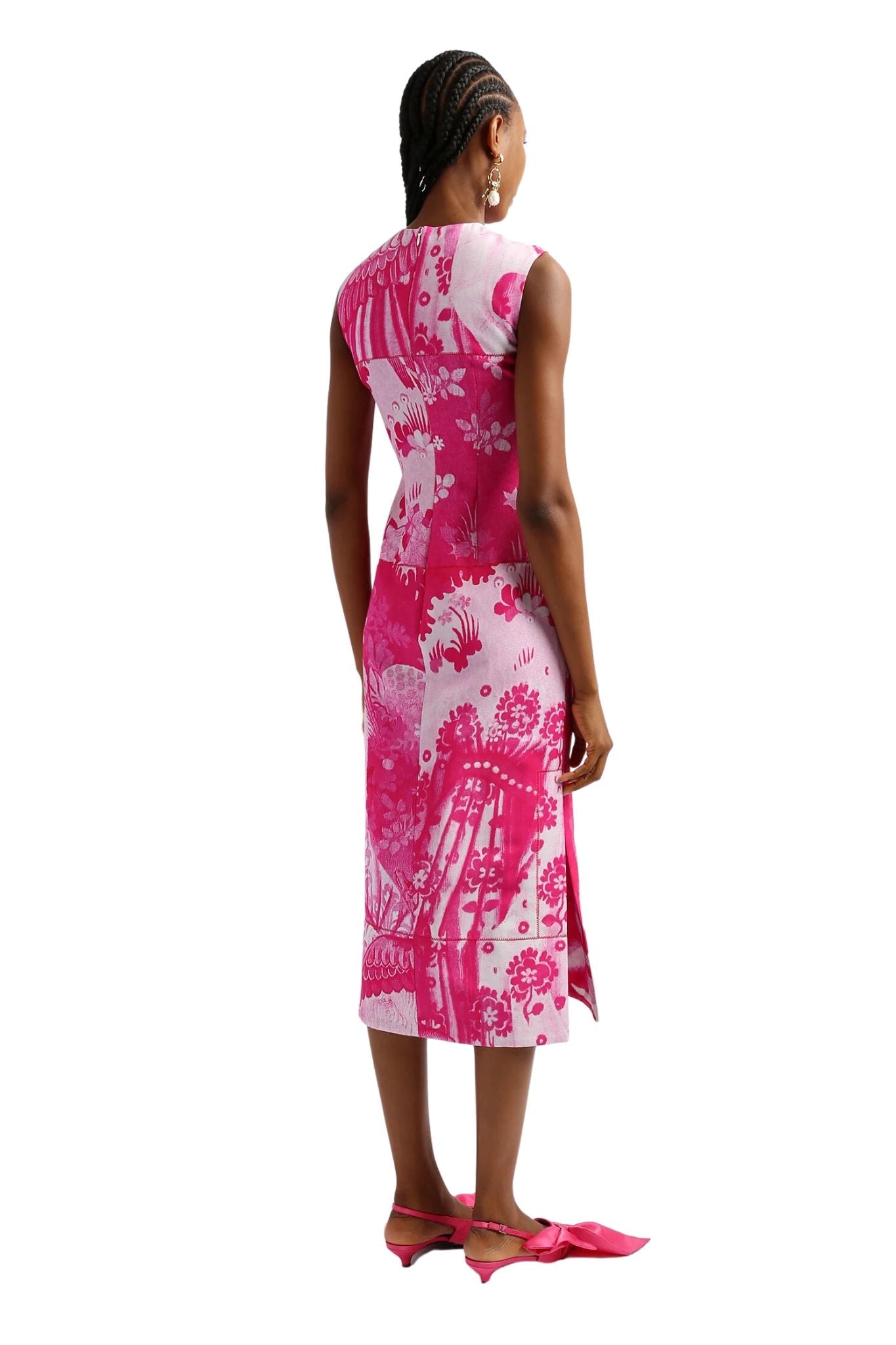 Erdem Midi Sleeveless Pencil Dress - Vermillion