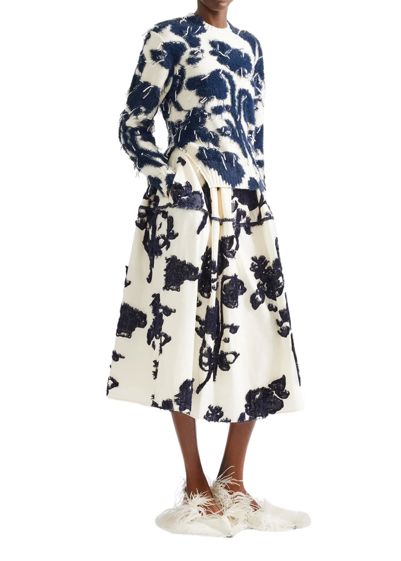 Erdem Textured Floral Knit Jumper - Vermillion