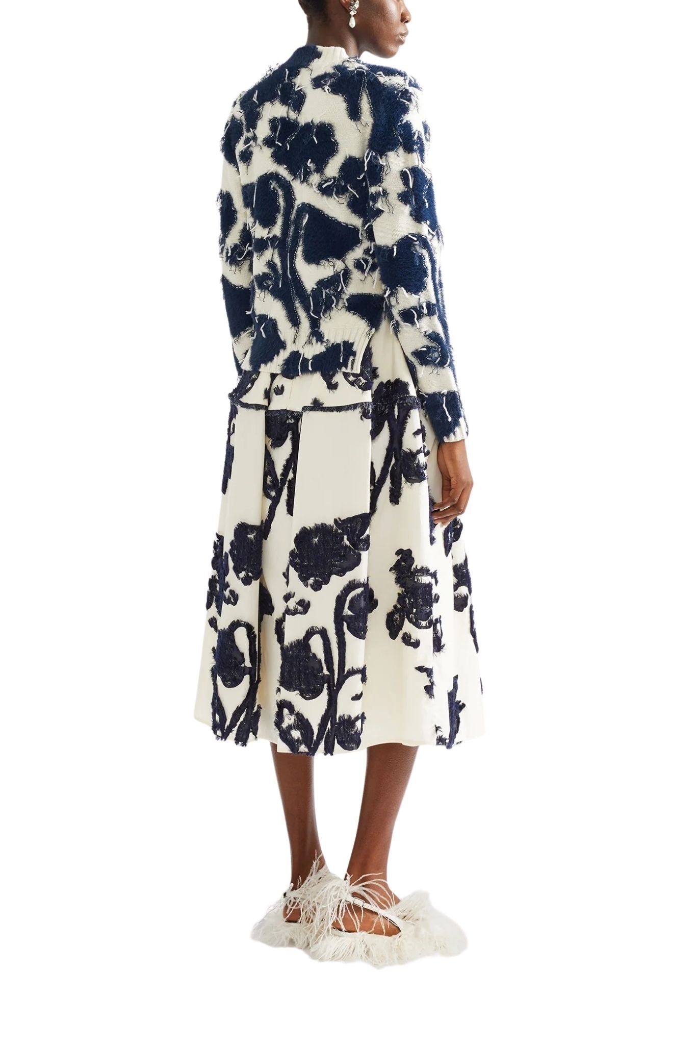 Erdem Textured Floral Knit Jumper - Vermillion