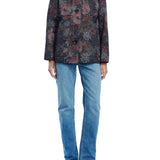 Lela Rose Floral Denim Jacket