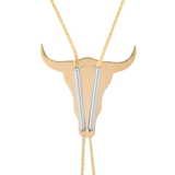 Established Bullhead Bolo Tie Necklace - Vermillion