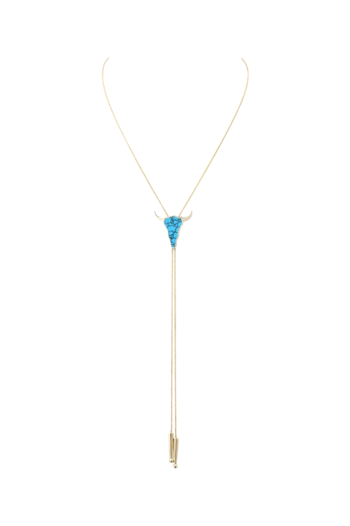 Established Bullhead Bolo Tie Necklace - Vermillion