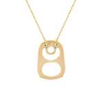 Established Kiss Tab Necklace - Vermillion