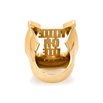 Established Ride or Die Horseshoe Ring with Diamonds - Vermillion