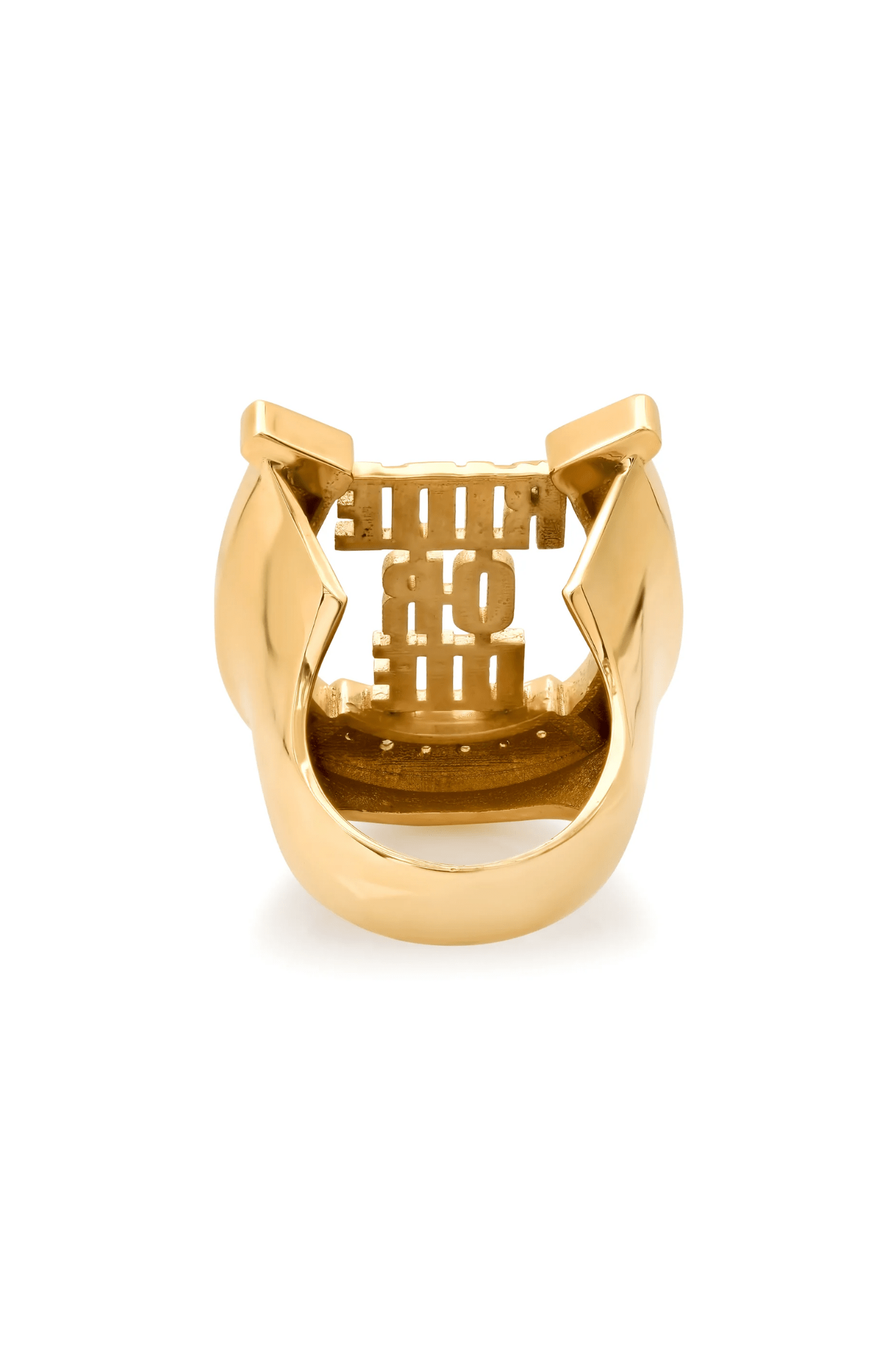 Established Ride or Die Horseshoe Ring with Diamonds - Vermillion