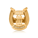 Established Ride or Die Horseshoe Ring with Diamonds - Vermillion