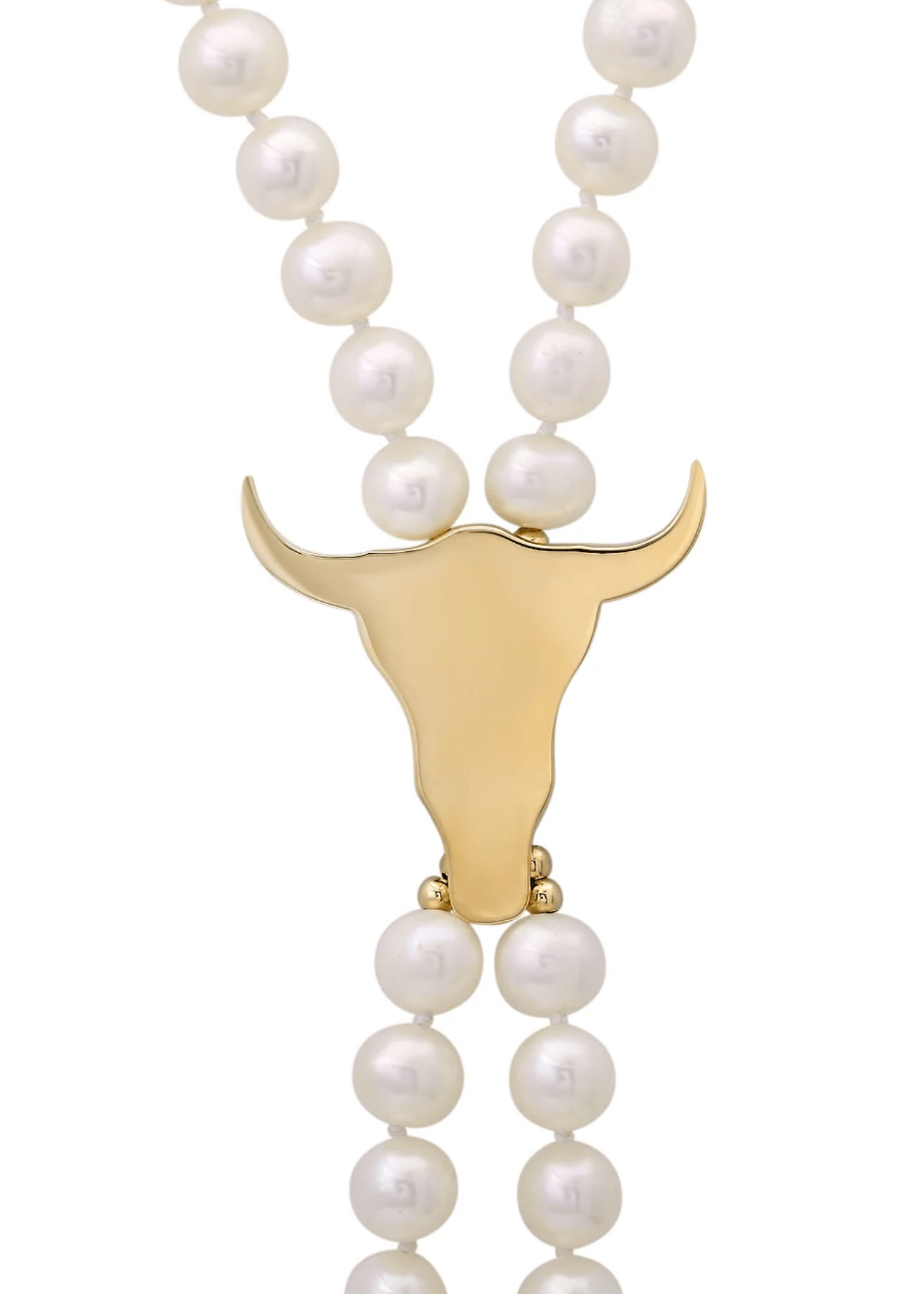Established Stone Bead Bolo with Steer Head - Vermillion