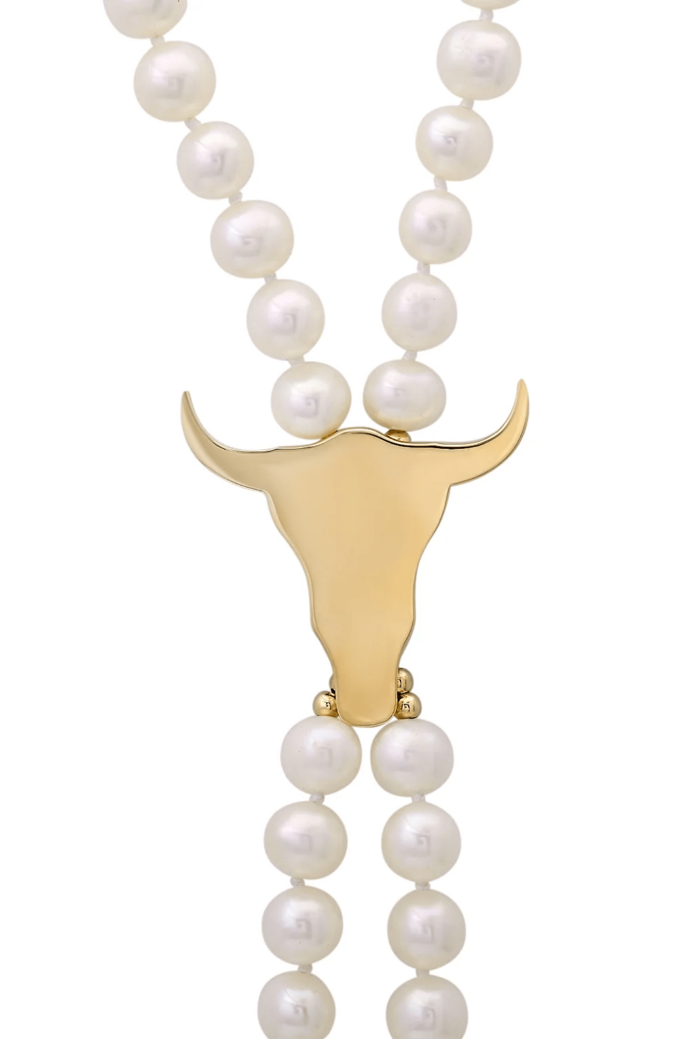Established Stone Bead Bolo with Steer Head - Vermillion