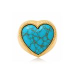 Established Stone Heart Ring - Vermillion