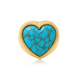 Established Stone Heart Ring - Vermillion