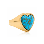 Established Stone Heart Ring - Vermillion