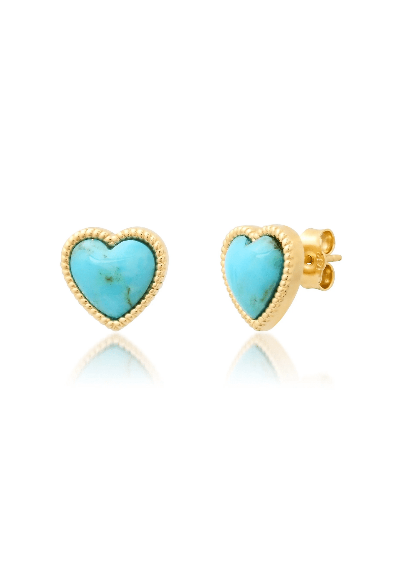 Established Stone Heart Rope Accent Studs - Vermillion