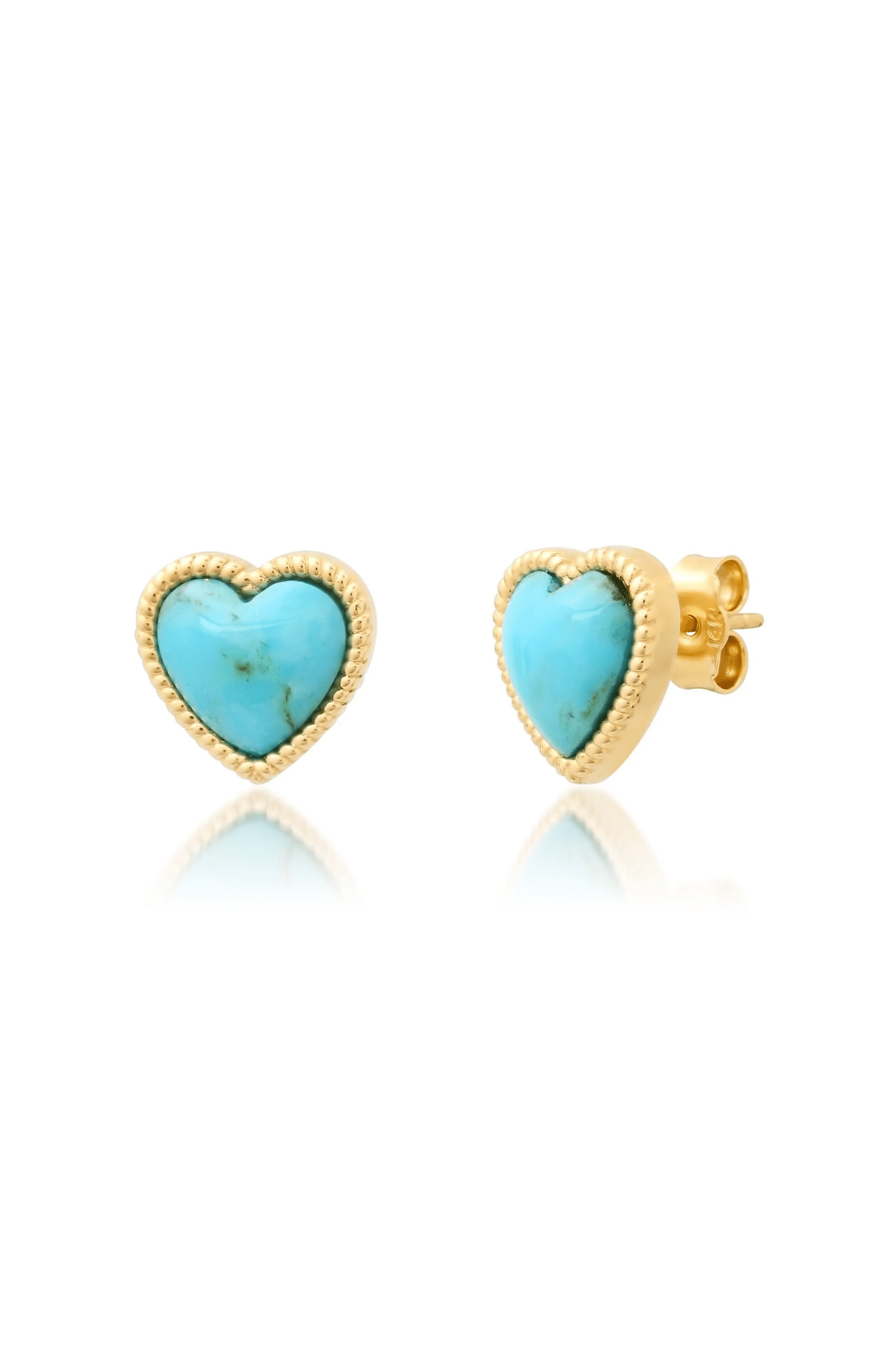 Established Stone Heart Rope Accent Studs - Vermillion