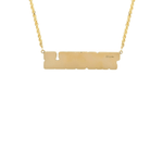 Established "Trouble" Jersey Font Necklace - Vermillion