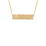 Established "Trouble" Jersey Font Necklace - Vermillion