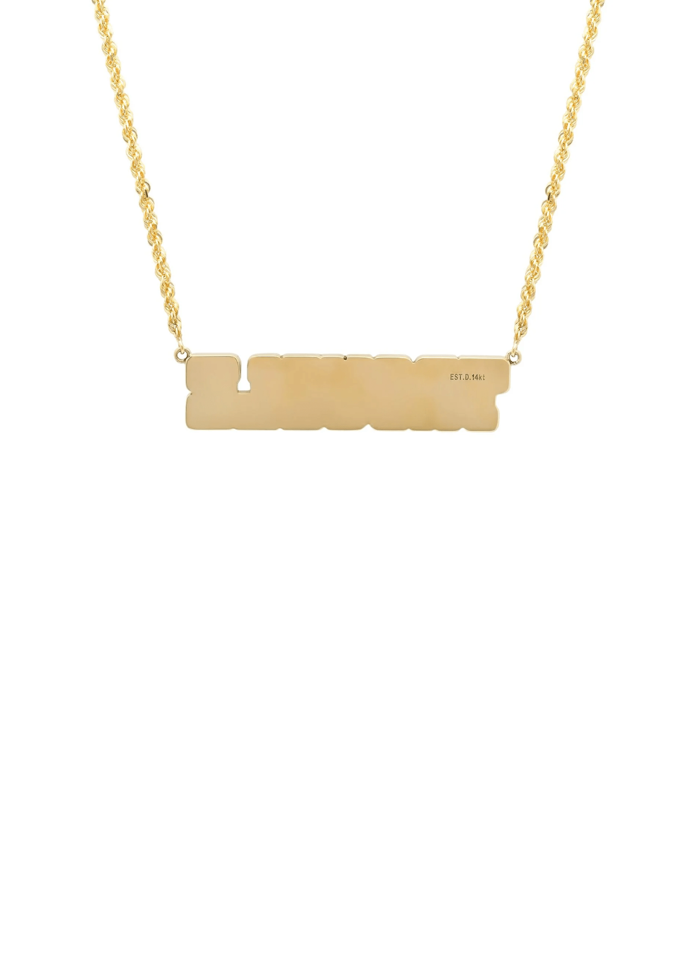 Established "Trouble" Jersey Font Necklace - Vermillion