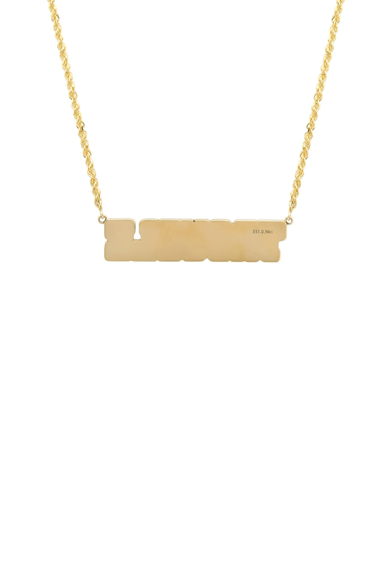 Established "Trouble" Jersey Font Necklace - Vermillion