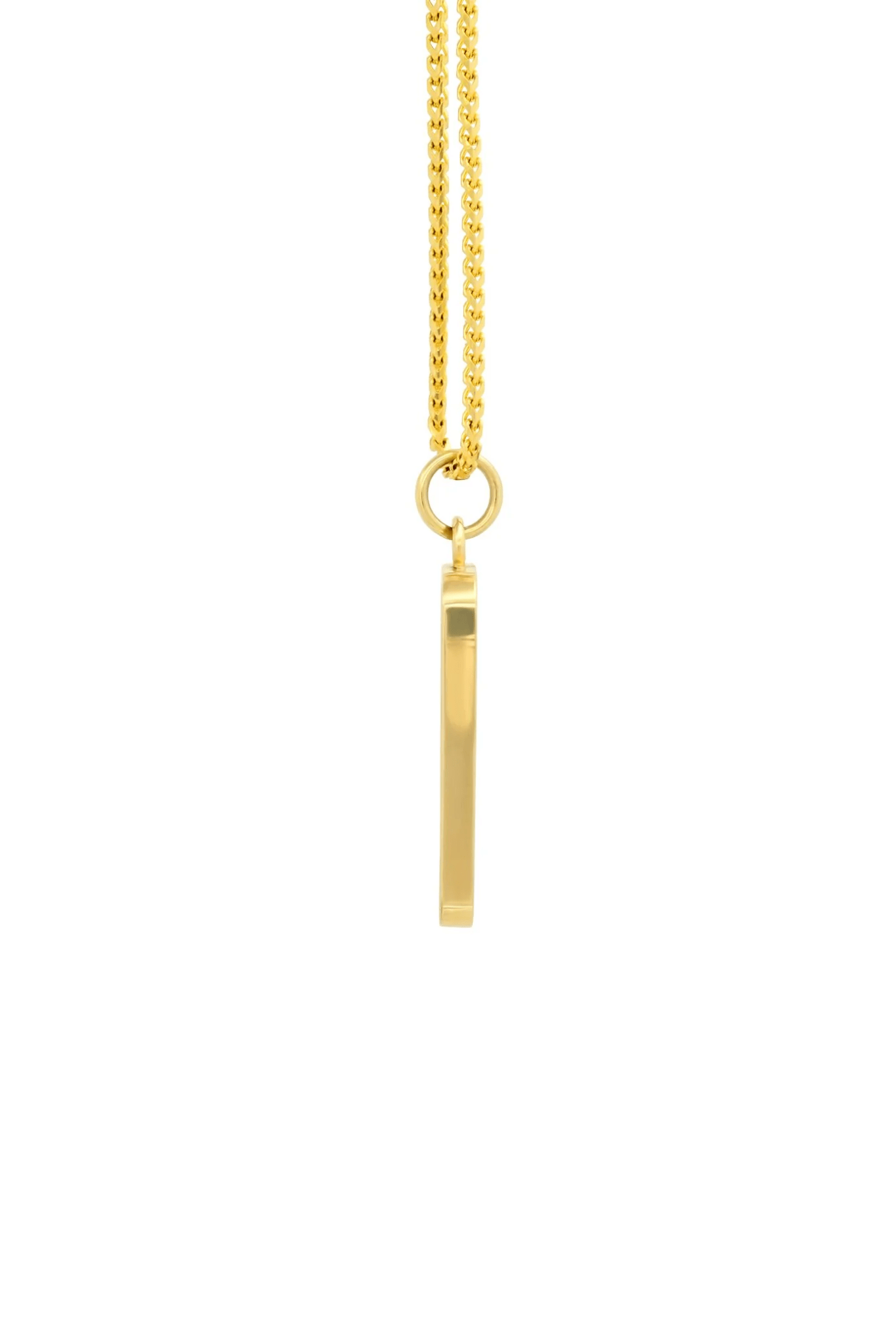 Established XL Mama Tried Inlay Pendant on Franco Chain - Vermillion