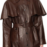 Sea Caitlin Leather Trench Coat
