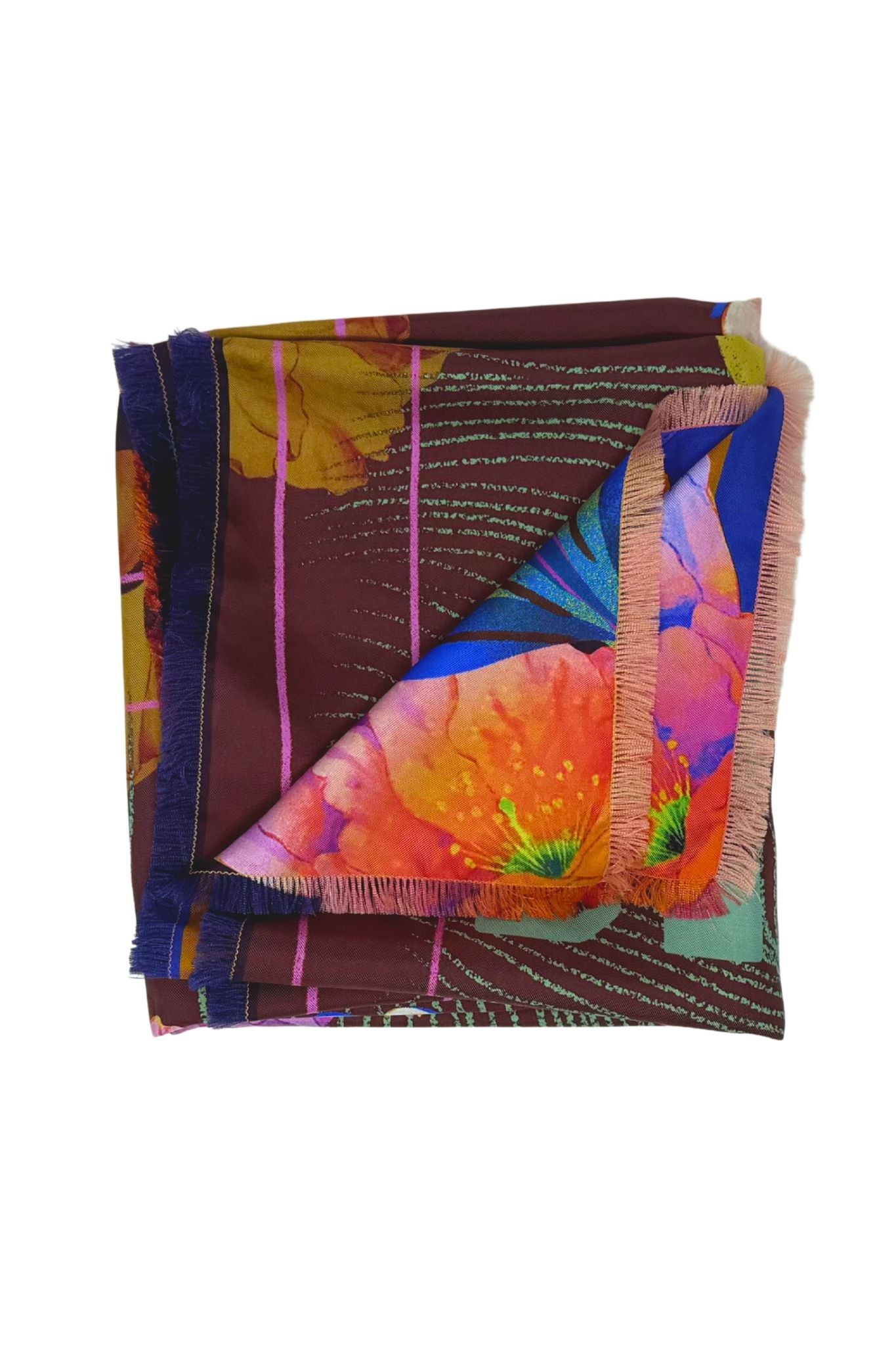 Franco Ferrari Scarf Cialda/Tw Cm 90X90 Sf - Vermillion