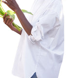 Frank & Eileen Collarless Button Down - Vermillion